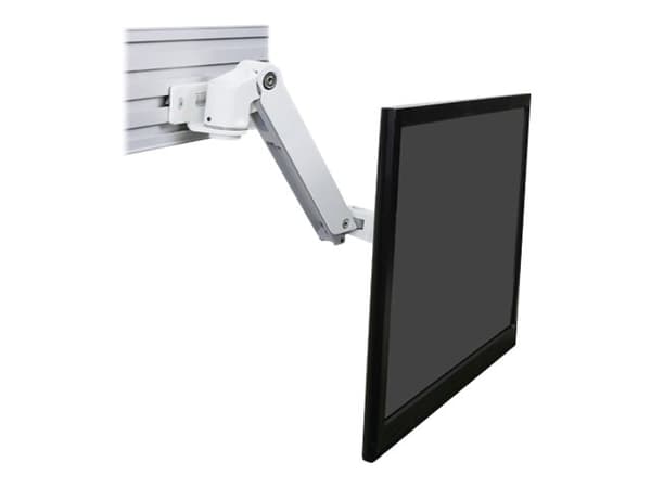 Ergotron LX Arm with Rail Adapter - Monteringssats (vridbar arm, skenadapter) - för LCD-display - vit - skärmstorlek: upp till 34 tum