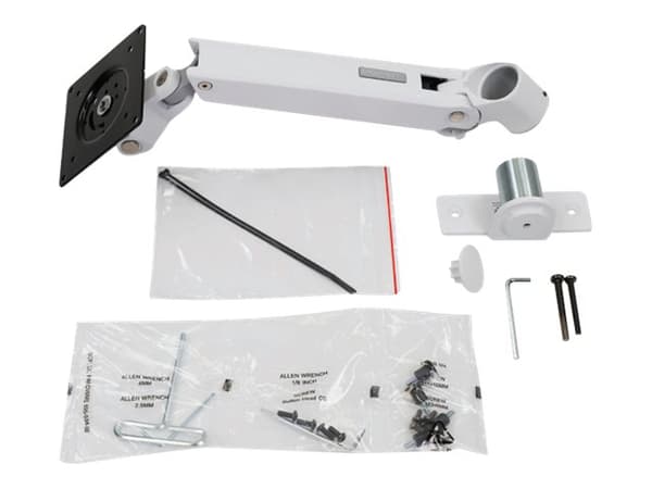 Ergotron LX Arm with Rail Adapter - Monteringssats (vridbar arm, skenadapter) - för LCD-display - vit - skärmstorlek: upp till 34 tum