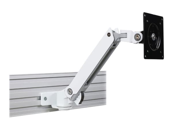 Ergotron LX Arm with Rail Adapter - Monteringssats (vridbar arm, skenadapter) - för LCD-display - vit - skärmstorlek: upp till 34 tum