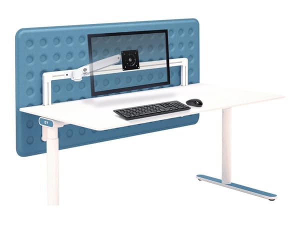 Ergotron LX Arm with Rail Adapter - Monteringssats (vridbar arm, skenadapter) - för LCD-display - vit - skärmstorlek: upp till 34 tum