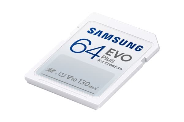Samsung EVO Plus MB-SC64K - Flashminnekort - 64 GB - Video Class V10 / UHS-I U1 / Class10 - SDXC UHS-I