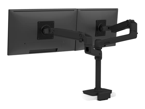 Ergotron LX - Monteringssats (2 armar, bas, 2 polkragar, 2 förlängningar, 13-tums pelare, C-klämma med låg profil för övre montering 18-25 mm) - dubb
