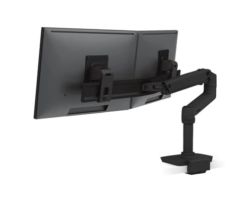 Ergotron LX - Monteringssett (leddarm, skrivebordsklemmemontering, 2 svingtapper, stang, dobbeltdisplaybue, monteringsmaskinvare) - for 2 LCD-skjerme