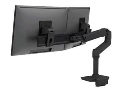 Ergotron LX - Monteringssett (leddarm, skrivebordsklemmemontering, 2 svingtapper, stang, dobbeltdisplaybue, monteringsmaskinvare) - for 2 LCD-skjerme Sort