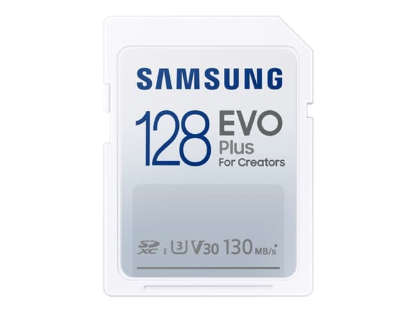 Samsung EVO Plus MB-SC128K - Flashminnekort - 128 GB - Video Class V30 / UHS-I U3 / Class10 - SDXC UHS-I
