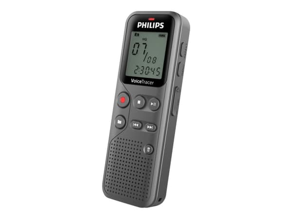 Philips VoiceTracer, 12 kHz, 750 - 18000 Hz, Harmaa, Windows 10/8/7, macOS, 34 x 108 x 19 mm, 46 g