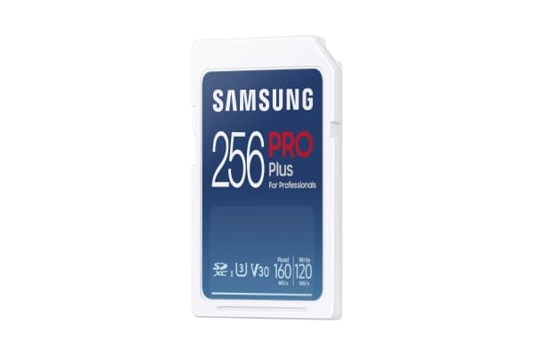 Samsung PRO Plus, 256 GB, SDXC, UHS-I, 160 MB/s, 120 MB/s, Class 3 (U3)