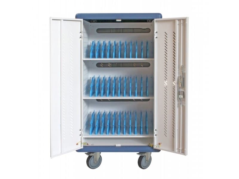 Techly I-CABINET-30DTY rullskåp med borttagbara hjul Fristående Vit, Blå