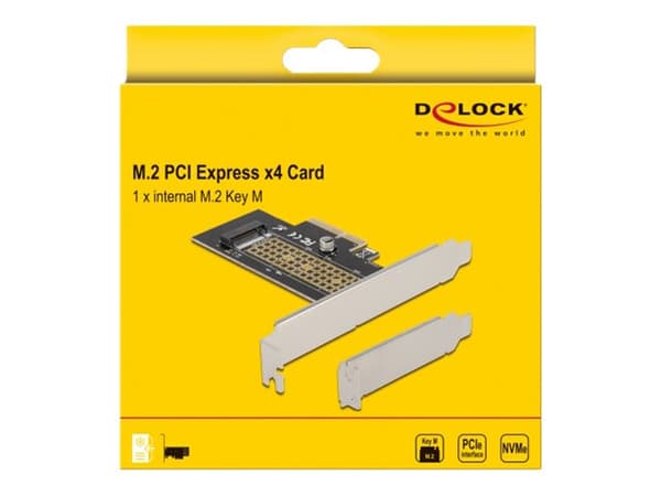 Delock - Lagringskontroll - M.2 - 1 kanal - M.2 NVMe-kort - PCIe 4.0 x4