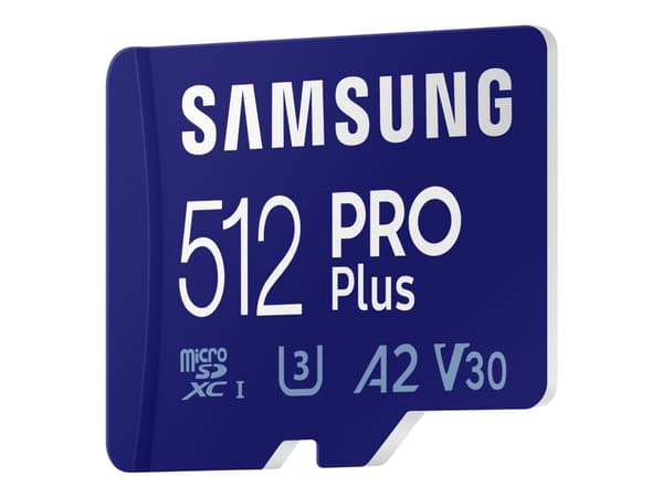 Samsung PRO Plus MB-MD512KB - Flashminnekort (microSDXC til SD-adapter inkludert) - 512 GB - A2 / Video Class V30 / UHS-I U3 / Class10 - microSDXC UH