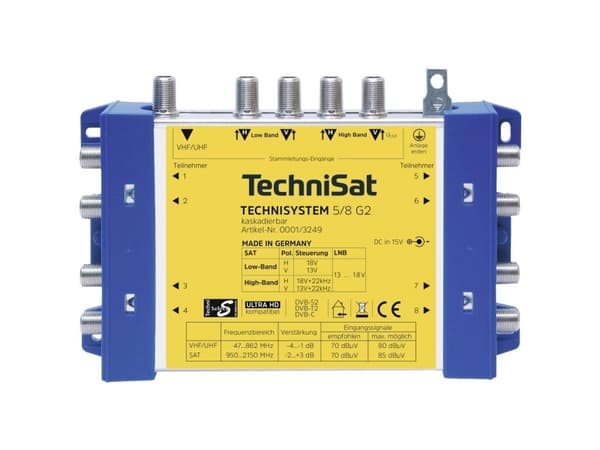TechniSat TechniSystem 5/8 G2 - Satellitt / terrestrisk signal multi-kontakt