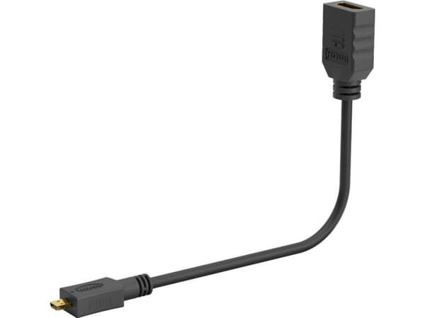 Goobay 58683, micro-HDMI, HDMI, Hankjønn, Sort, Hankjønn, Hankjønn