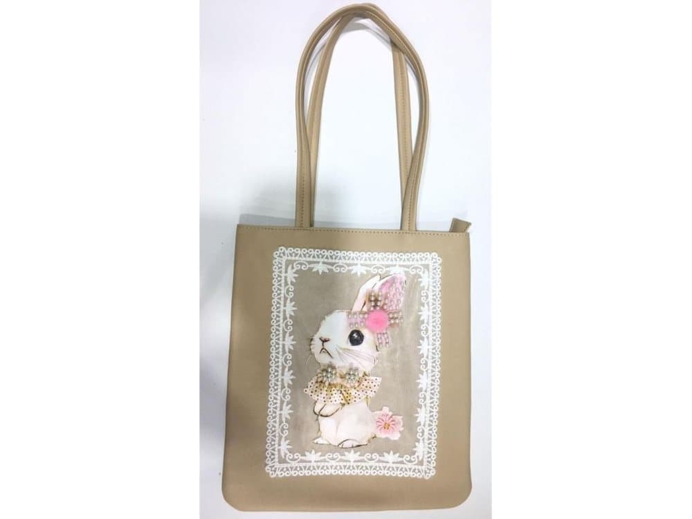 Fresh Large bag Rabbit with beads Shoulder bag FR