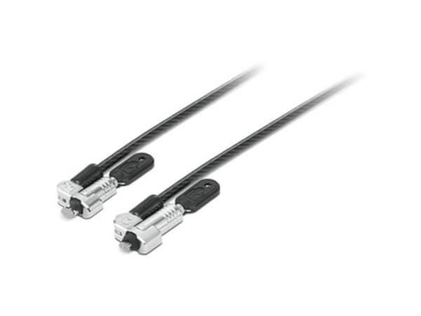 Kensington NanoSaver Twin Head Nano/MS 2.0 MasterKey - Turvakaapelilukko - musta - 2,4 m - ThinkBook 14s Yoga G2 IAP; ThinkPad L13 Yoga Gen 3; L14 Ge