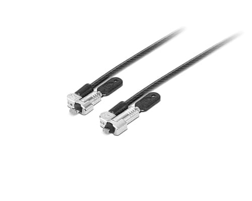 Kensington NanoSaver Twin Head Nano/MS 2.0 MasterKey - Turvakaapelilukko - musta - 2,4 m - ThinkBook 14s Yoga G2 IAP; ThinkPad L13 Yoga Gen 3; L14 Ge