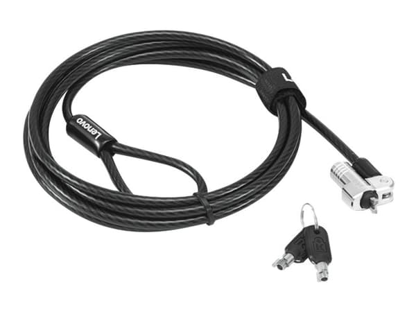 Kensington NanoSaver MasterKey Cable Lock - Sikkerhetskabellås - svart - 1.8 m - for ThinkCentre M75t Gen 2; ThinkPad L13 Yoga Gen 3; T14s Gen 3; X13