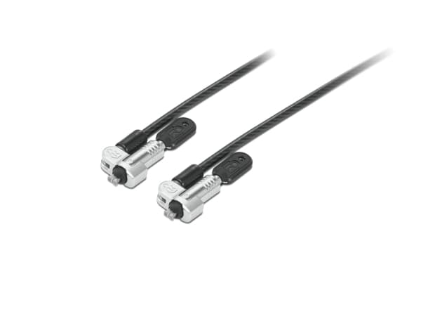 Kensington NanoSaver MasterKey Twin Head Lock Kabellås - Säkerhetskabellås - svart - 2,4 m - för ThinkBook 14s Yoga G2 IAP; ThinkPad L13 Yoga Gen 3;