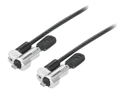 Kensington NanoSaver MasterKey Twin Head Lock Kabellås - Säkerhetskabellås - svart - 2,4 m - för ThinkBook 14s Yoga G2 IAP; ThinkPad L13 Yoga Gen 3;