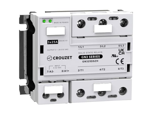 Crouzet Halvlederrelæ GN325DSZH 25 A Koblingsspænding (max.): 510 V/AC Speciel nulpassage 1 stk