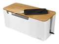Miniatyrbilde 1 av 5: LogiLink - Kabelorganisator - med bambuslåg - hvit, bambus