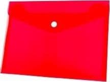 Tetis A5 PP envelope, red with clasp (12pcs) BT610-C
