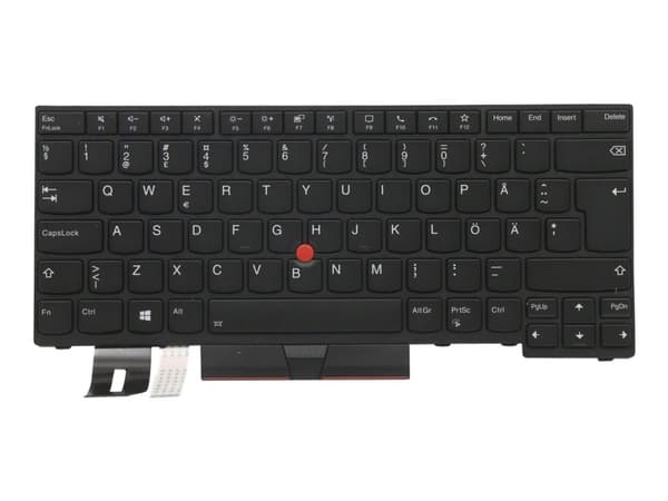 Primax - Ersättningstangentbord för bärbar dator - med Trackpoint - bakgrundsbelyst - Svenska/finska - svart - för ThinkPad P14s Gen 1; P14s Gen 2; T