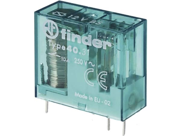 Finder 40.31.6.012.0000 Printrelæ 12 V/AC, 12 V/DC 10 A 1 x skiftekontakt 1 stk