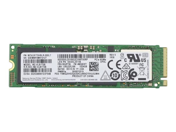 Samsung - SSD - krypterat - 1.024 TB - inbyggd - M.2 2280 - PCIe (NVMe) - TCG Opal Encryption 2.0 - FRU
