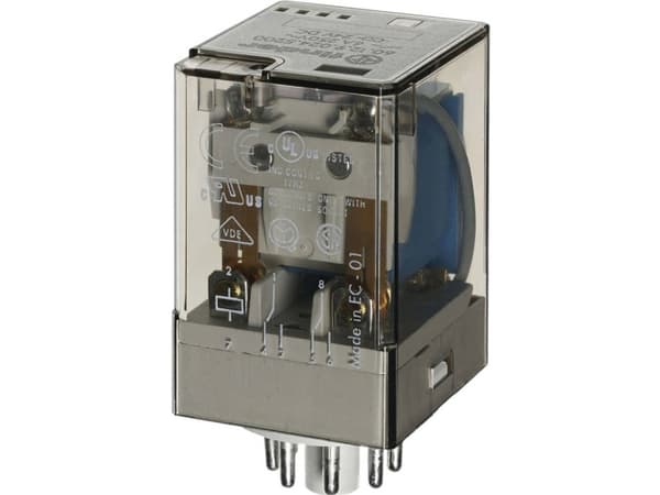 Finder 60.12.9.024.0070 Stikrelæ 24 V/DC 10 A 2 x omskifter 1 stk