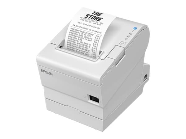 Epson TM T88VII (111A0) - Kvitteringsskriver - termolinje - Rull (7,95 cm) - 180 x 180 dpi - inntil 500 mm/sek - USB 2.0, USB 2.0 vert, LAN, seriell Hvit