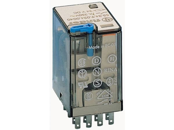 Finder 55.34.9.125.5040 Stikrelæ 125 V/DC 7 A 4 x omskifter 1 stk