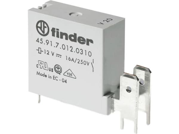 Finder 45.91.7.012.0310 PCB-relä 12 V/DC 16 A 1 x gränslägesbrytare 50 st