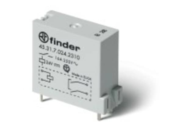 Finder 45.31.7.024.0310 Printrelæ 24 V/DC 16 A 1 x sluttekontakt 1 stk