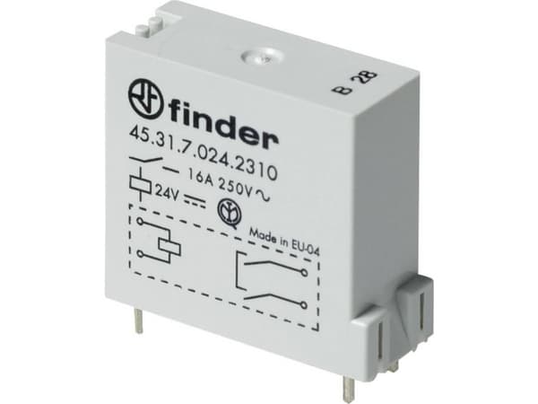 Finder 45.31.7.024.0310 Printrelæ 24 V/DC 16 A 1 x sluttekontakt 1 stk