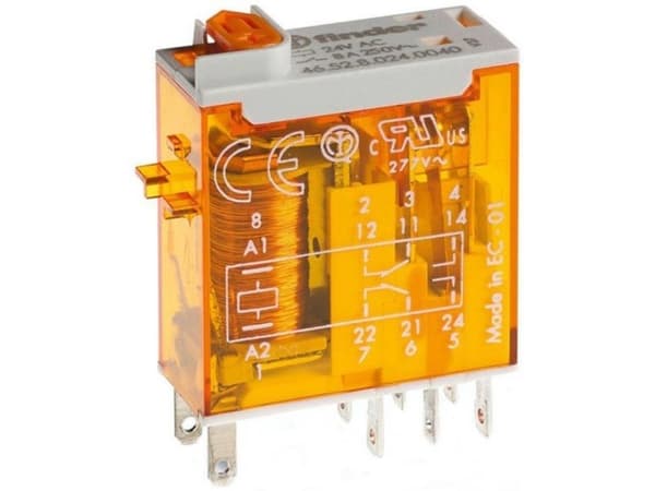 Finder 46.52.8.120.0040 Stikrelæ 120 V/AC 8 A 2 x omskifter 1 stk