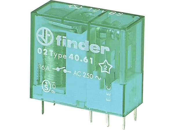 Finder 40.61.6.006.4001 Printrelæ 6 V/AC, 6 V/DC 16 A 1 x skiftekontakt 1 stk