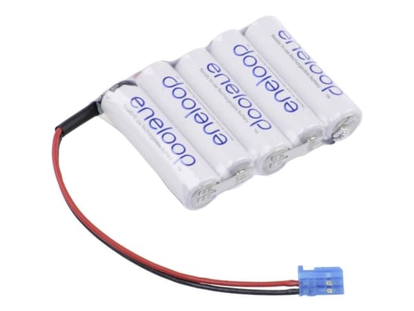 Panasonic eneloop series F1x5 Futaba Battery Pack Cellantal: 5 Batteristorlek: R6 (AA) Kabel, kontakt NiMH 6 V 1900 mAh