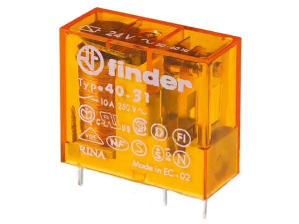 Finder 40.31.8.110.0001 Printrelæ 110 V/AC 10 A 1 x skiftekontakt 1 stk