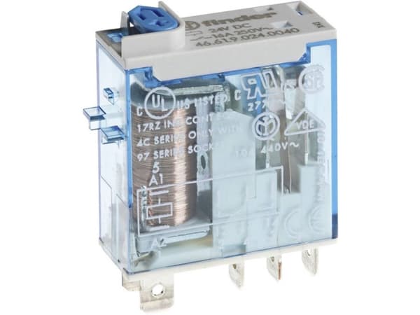 Finder 46.61.9.024.5040 Stikrelæ 24 V/DC 16 A 1 x skiftekontakt 1 stk