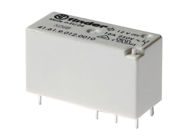 Finder 41.61.9.012.4310 Piirilevyrele 12 V/DC 16 A 1 x rajakytkin 20kpl