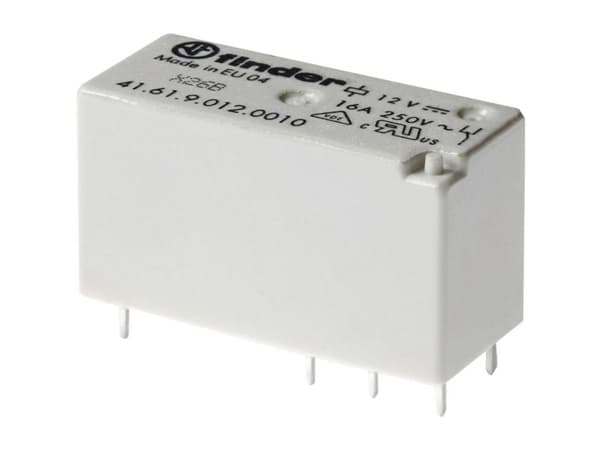 Finder 41.61.9.012.4310 Piirilevyrele 12 V/DC 16 A 1 x rajakytkin 20kpl