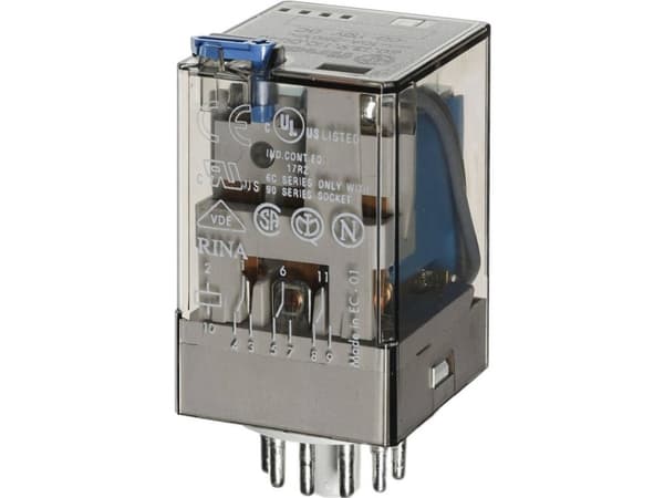Finder 60.13.9.110.5240 Stikrelæ 110 V/DC 6 A 3 x omskifter 1 stk