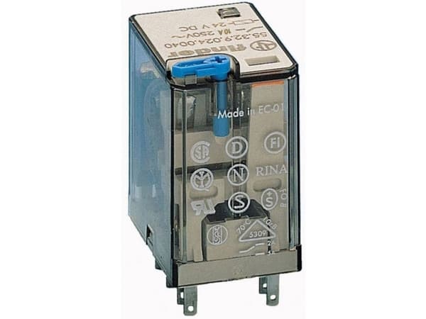 Finder 55.32.9.048.5040 Stikrelæ 48 V/DC 10 A 2 x omskifter 10 stk