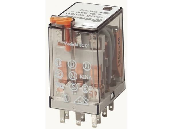 Finder 55.33.8.012.0010 Stikrelæ 12 V/AC 10 A 3 x omskifter 1 stk