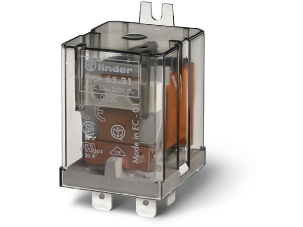 Finder 65.31.8.230.4300 Stikrelæ 230 V/AC 30 A 1 x sluttekontakt 1 stk