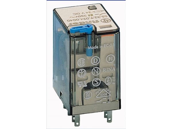 Finder 55.32.9.125.0040 Stikrelæ 125 V/DC 10 A 2 x omskifter 1 stk