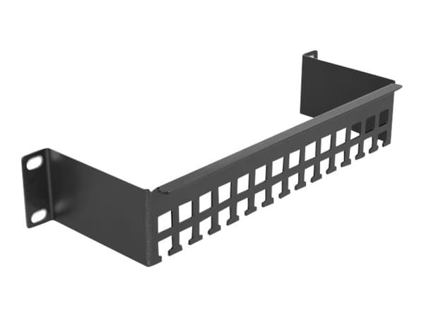 Delock - Styringsskinne for rackkabel - svart - 1U - 10"