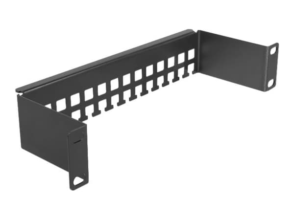 Delock - Styringsskinne for rackkabel - svart - 1U - 10"