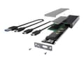 Miniatyrbilde 5 av 5: ICY BOX IB-1817MC-C31 - Drevkabinett - M.2 - M.2 NVMe Card / SATA 6Gb/s - USB-C 3.1 (Gen 2) - grå