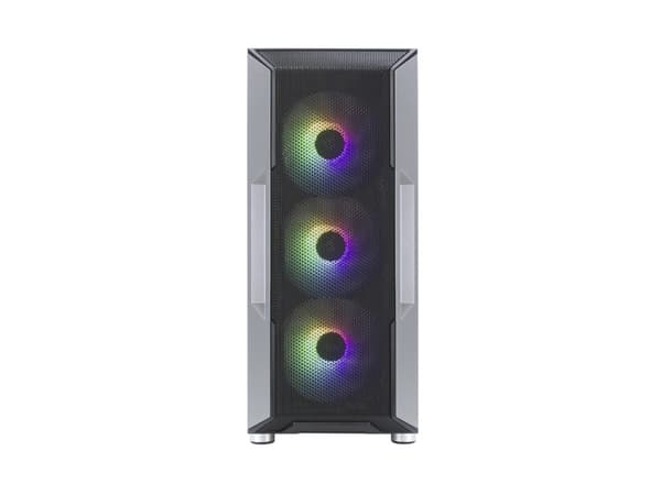 Zalman i3 NEO - Mid tower - ATX - genomskinlig sidopanel (härdat glas) - ingen strömförsörjning - svart och grå - USB/ljud